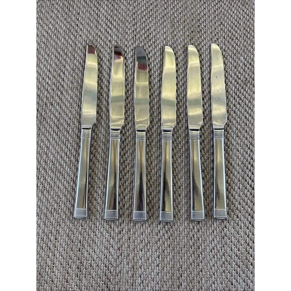 Wallace Stainless Napoli Glossy Dinner Knives Set Of 6